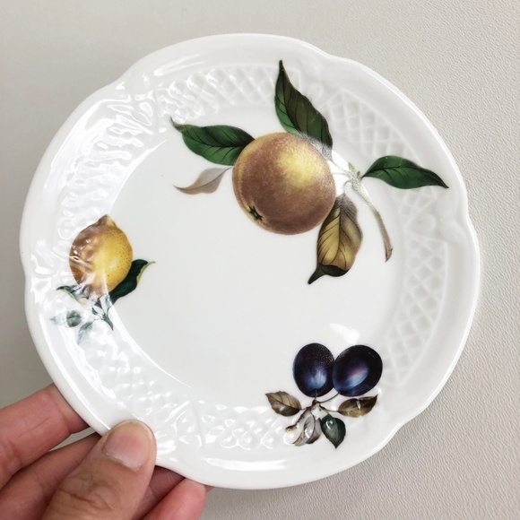 5 VTG Philippe Deshoulieres Canape Appetizer Fruit Plates Lourioux France 5.75" - Picture 4 of 11